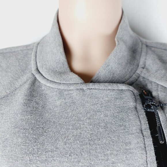 Nike Women's Grey Black Tech Fleece Aeroloft Moto Puffer Jacket Size S - Picture 7 of 16